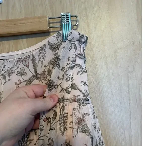 Ralph Lauren Pink Tiered Floral Midi Skirt Fairy Cottage Festival Boho Coastal - Picture 4 of 5